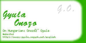 gyula onozo business card